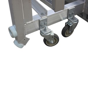Low-Rise Four-Tier Bleachers w/ Tip & Roll Wheels